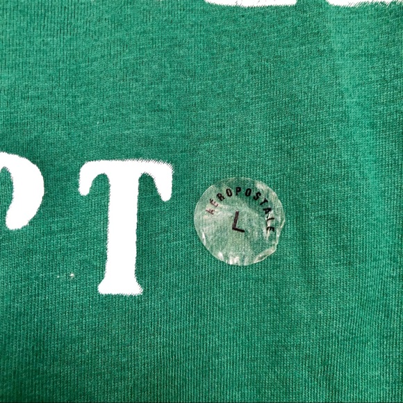 Aeropostale Large T-Shirt Green Property of NY - Picture 6 of 6